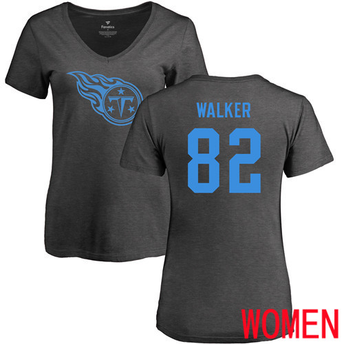 Tennessee Titans Ash Women Delanie Walker One Color NFL Football 82 T Shirt